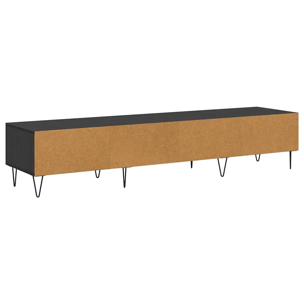 Mobile TV Rovere nero 150 x 36 x 30 cm Legno multistrato 882328
