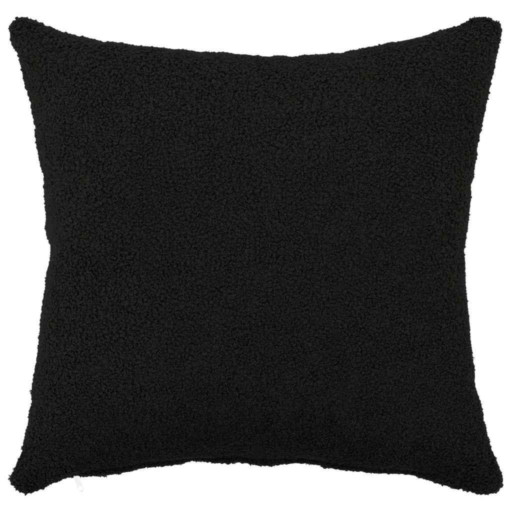 Federa 6 pcs HEERLEN Nero 35 x 35 cm Bouclé 908106