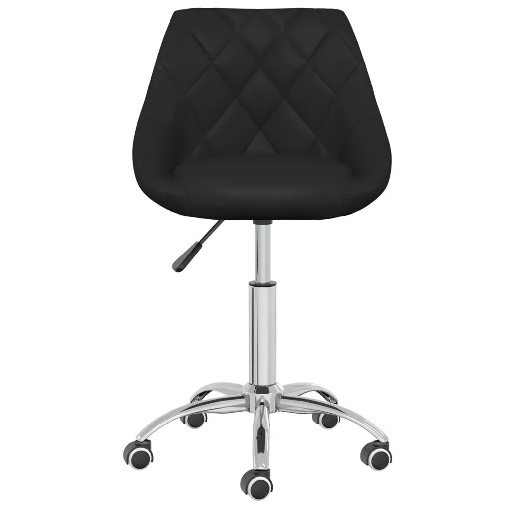 Sedia da Pranzo Girevole Nera in Similpelle cod mxl 55100