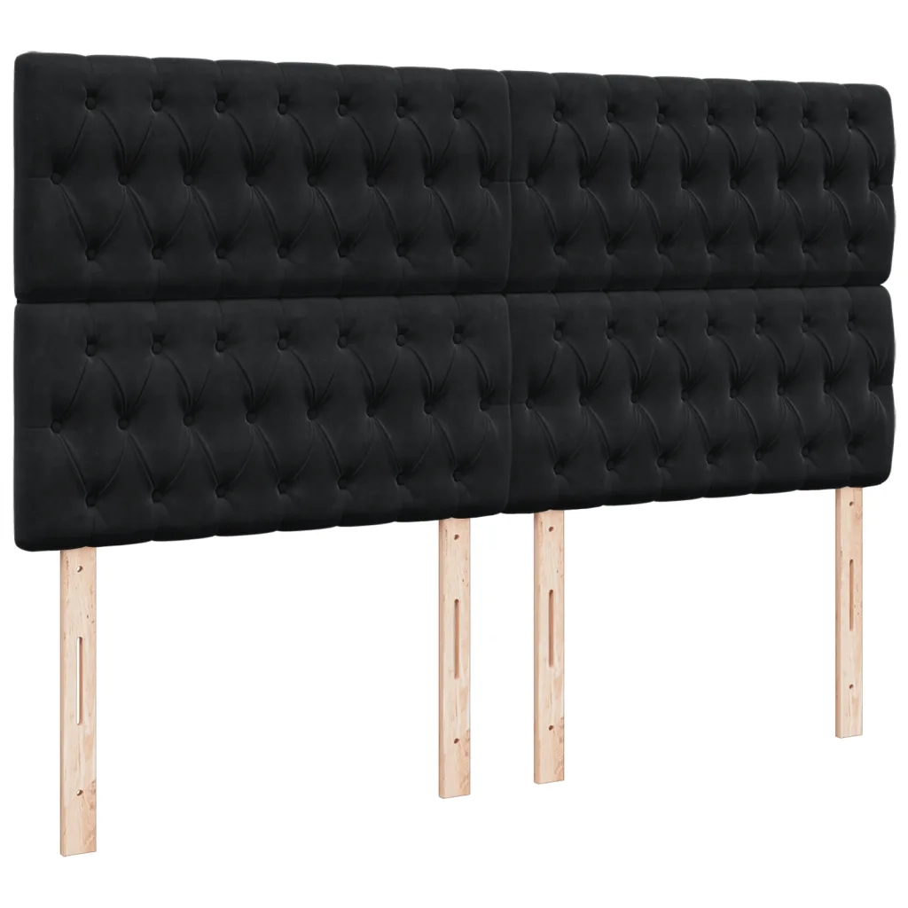 vidaXL Giroletto a Molle con Materasso Nero 200x200 cm in Tessuto
