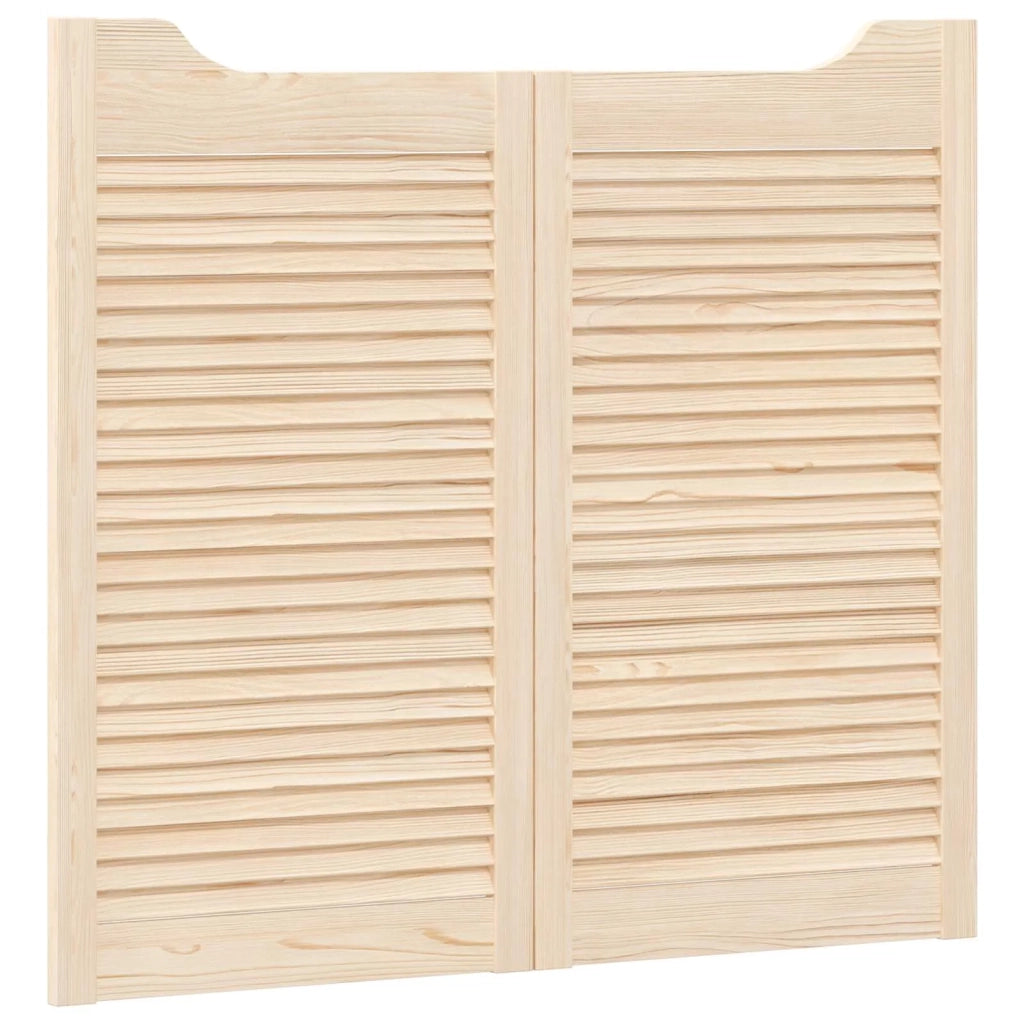 Porte Swing 2 pcs Naturale Legno Massello di Pino 42047170