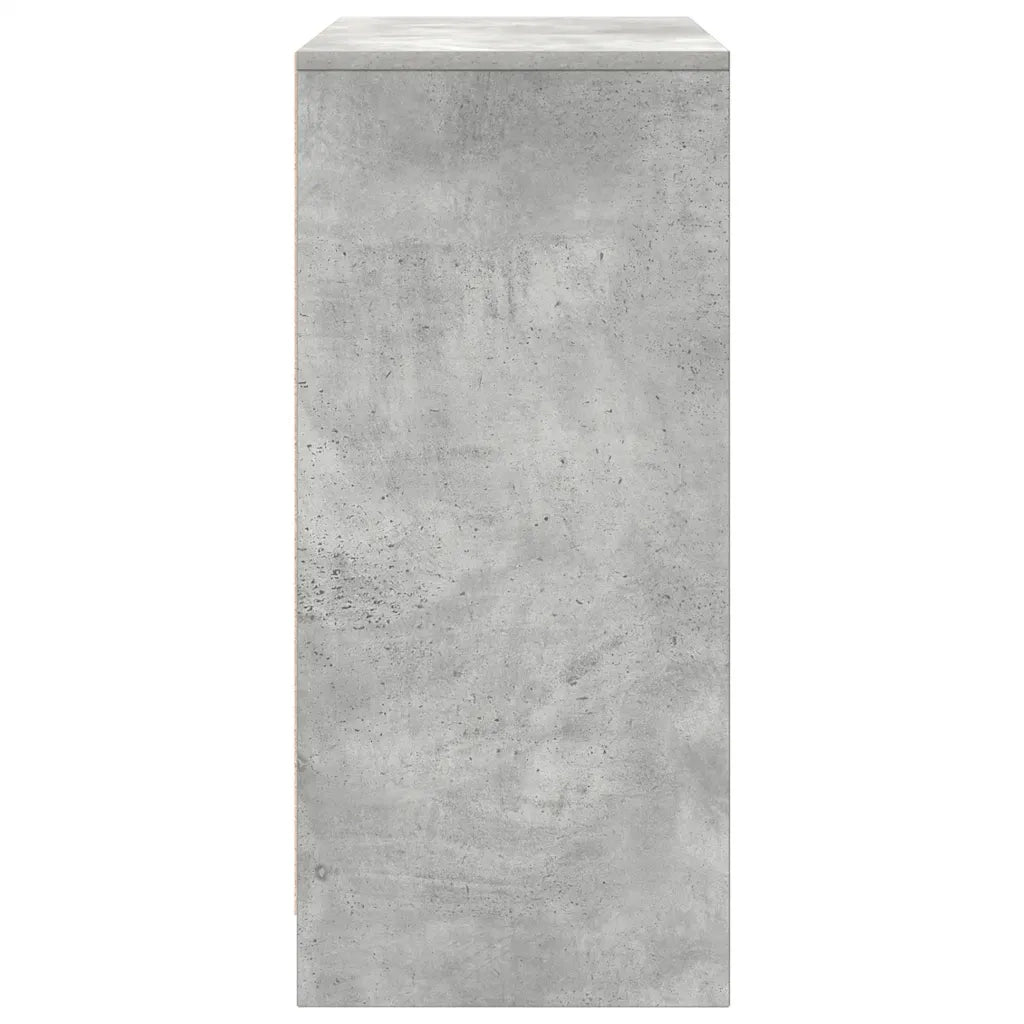 Scarpiera-Scaffale per scarpe Grigio Cemento 57x34x76 cm in Legno Multistrato