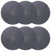 Sottobicchieri in juta 6 pcs Grigio scuro Ø 30 cm 42012309