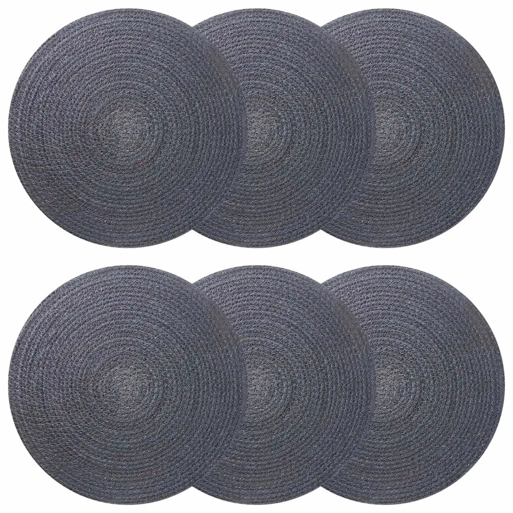 Sottobicchieri in juta 6 pcs Grigio scuro Ø 30 cm 42012309
