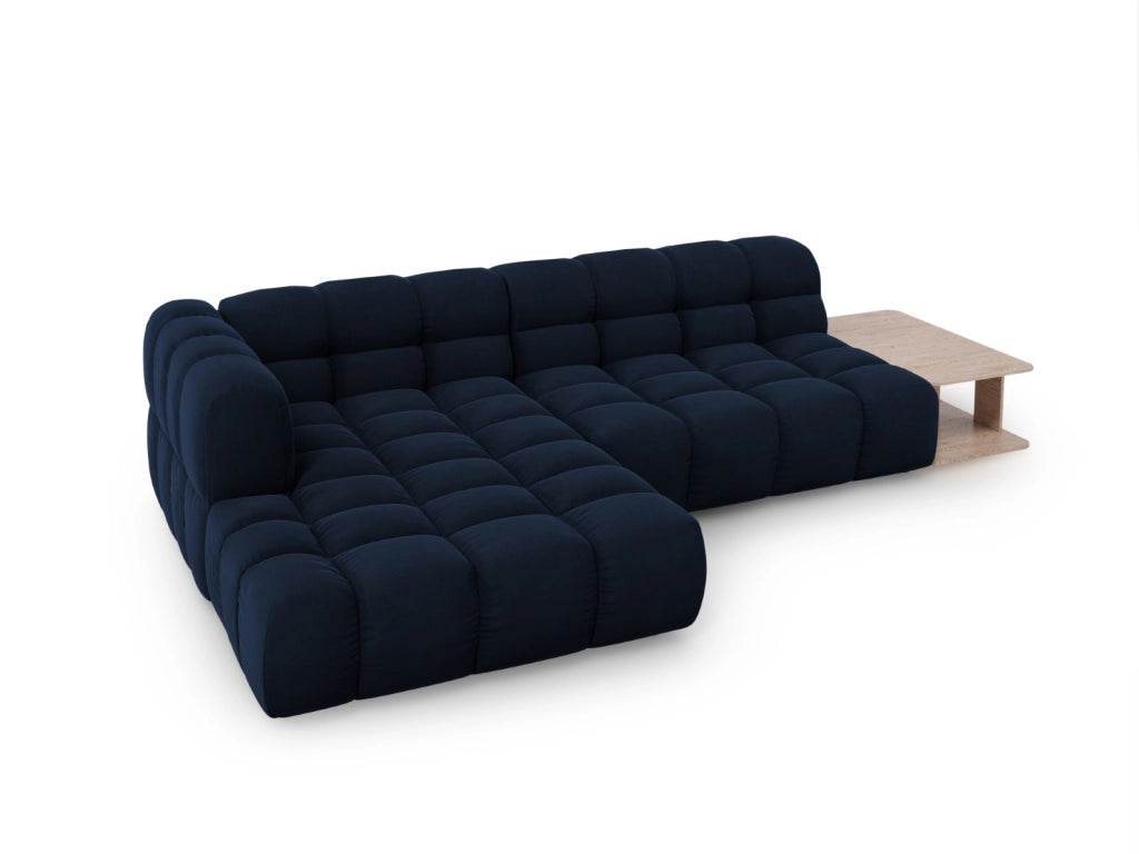 Cosmopolitan Design - Divano angolare modulare sinistro "Sky" 4 posti in velluto blu reale 