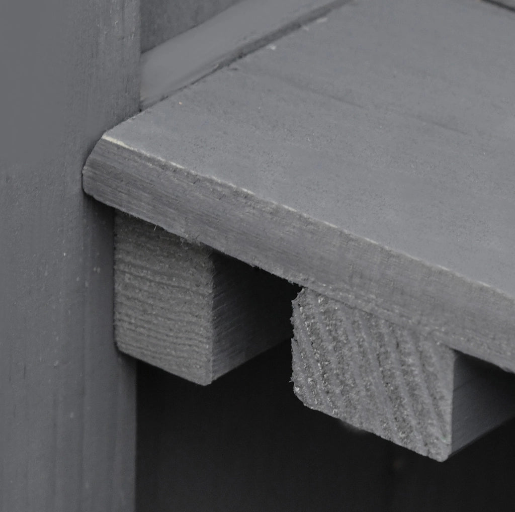 Armadio da giardino in legno 77 x 54;2 x 179 cm; azzurro chiaro con tetto impermeabile