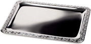 Dienblad rotondo con decorativa fascia in acciaio inossidabile, 63,5 x 44,5 cm, rettangolare