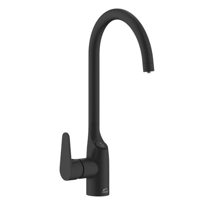 Rubinetto Lavello con Filtro Acqua | Beccuccio a U 360°, Nero, Acqua Filtrata Direttamente dal Rubinetto