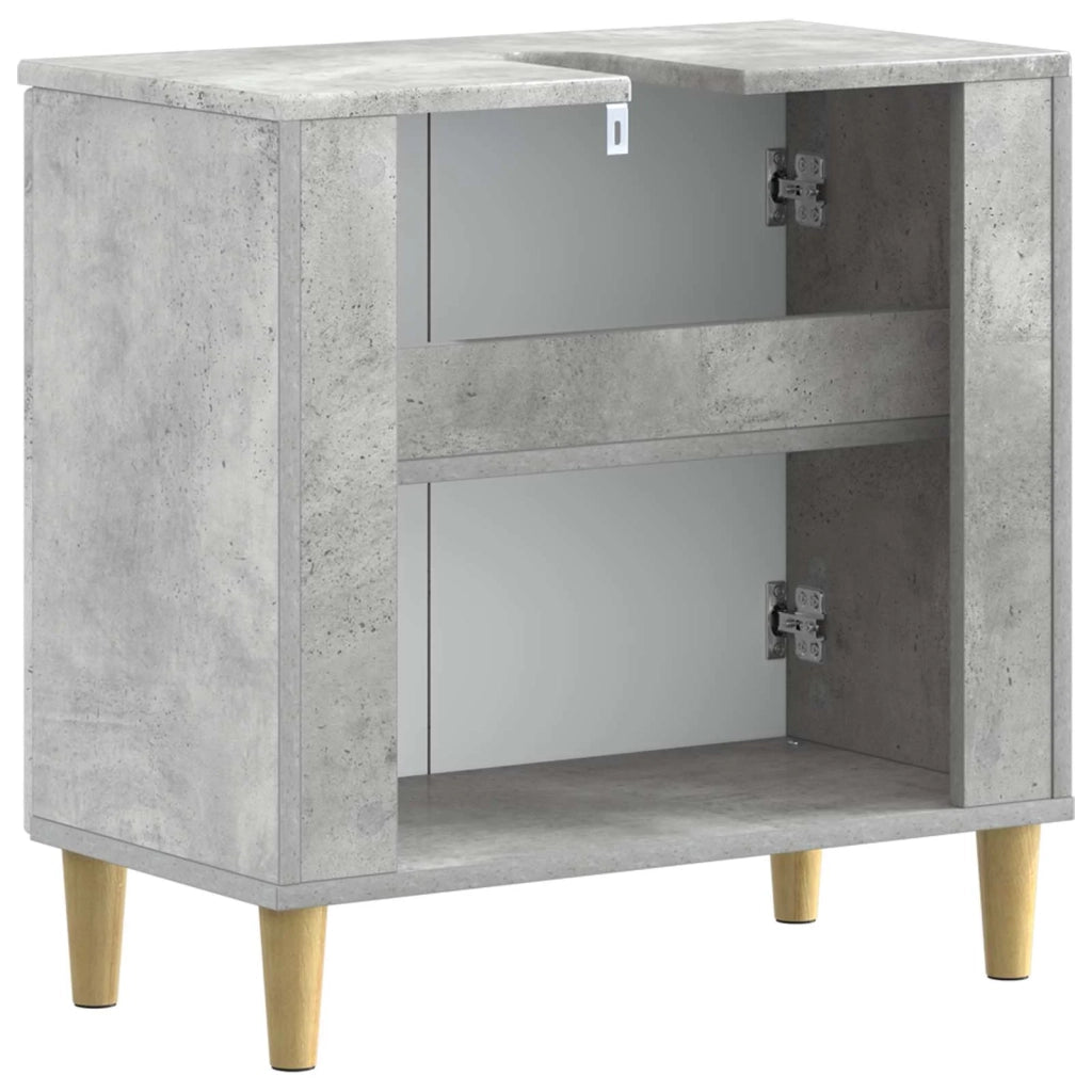 Armadio per Lavabo da Bagno DELFT Grigio Cemento 897008
