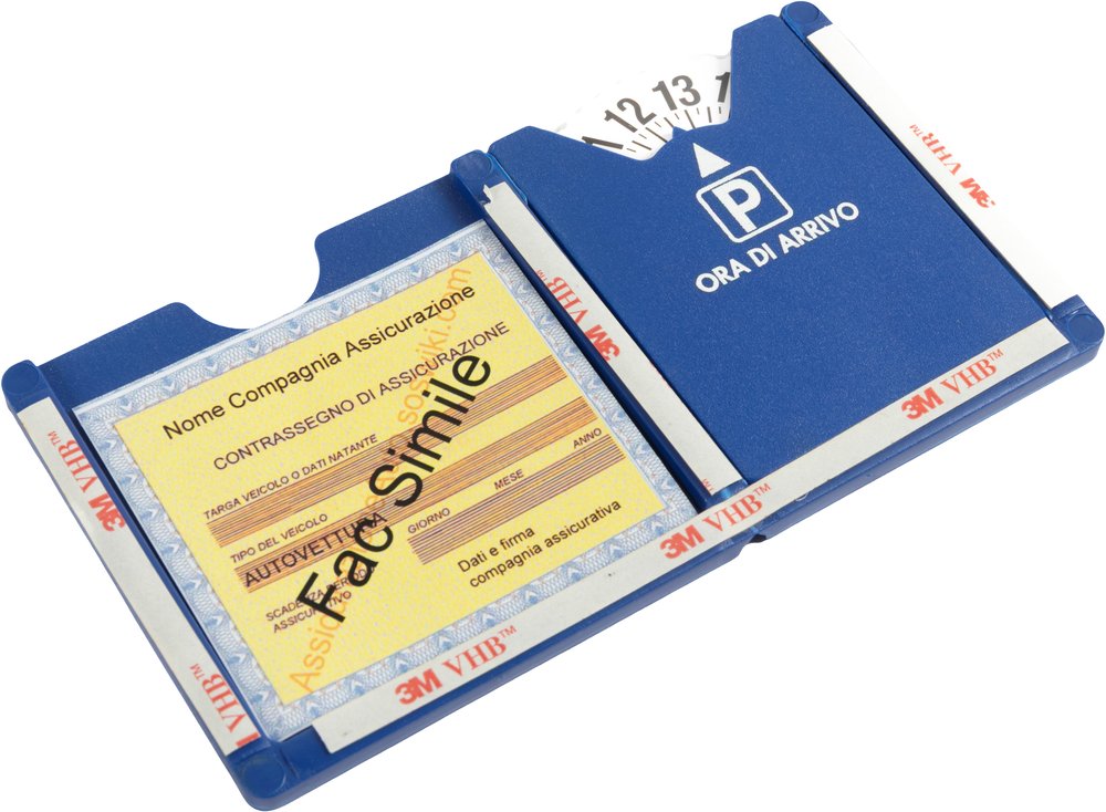 Porta assicurazione con disco orario in plastica per auto