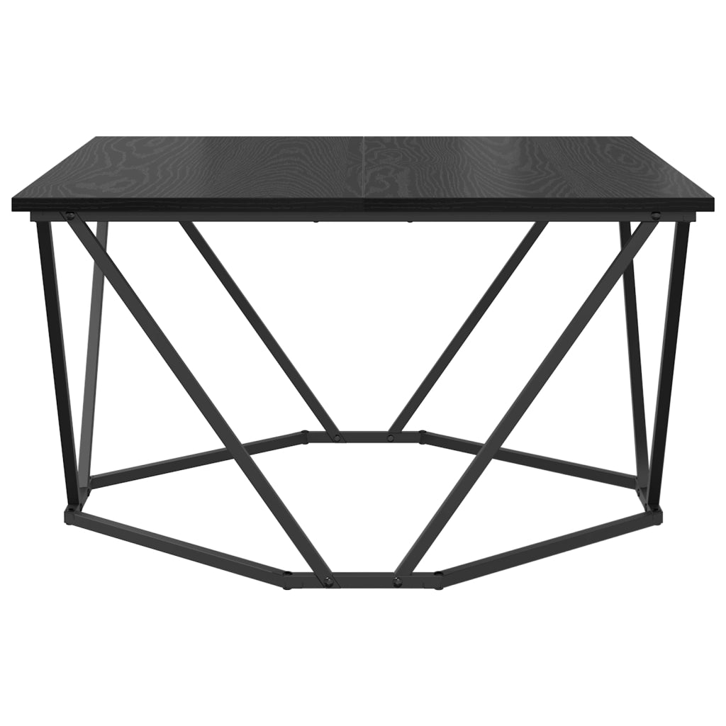 Tavolino da caffÃ¨ Nero Rovere 80x80x45 cm Legno ingegnerizzato