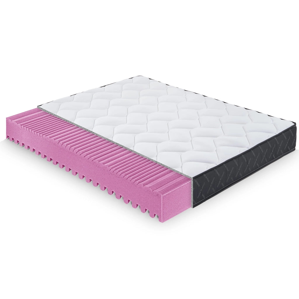 Materasso 120x200 cm in Memory Foam, Doppio Comfort H2/H3, H16 cm Rivestimento Sfoderabile, 7 Zone, 100% Made in Italy
