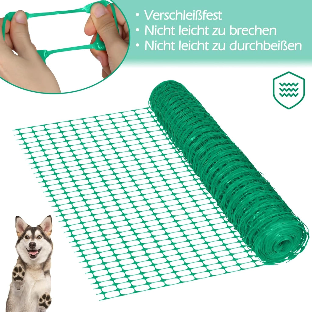 Recinzione di recinzione per cani, altezza 100 cm, con 50 pali e 150 nastri in plastica, recinzione mobile, 50 m