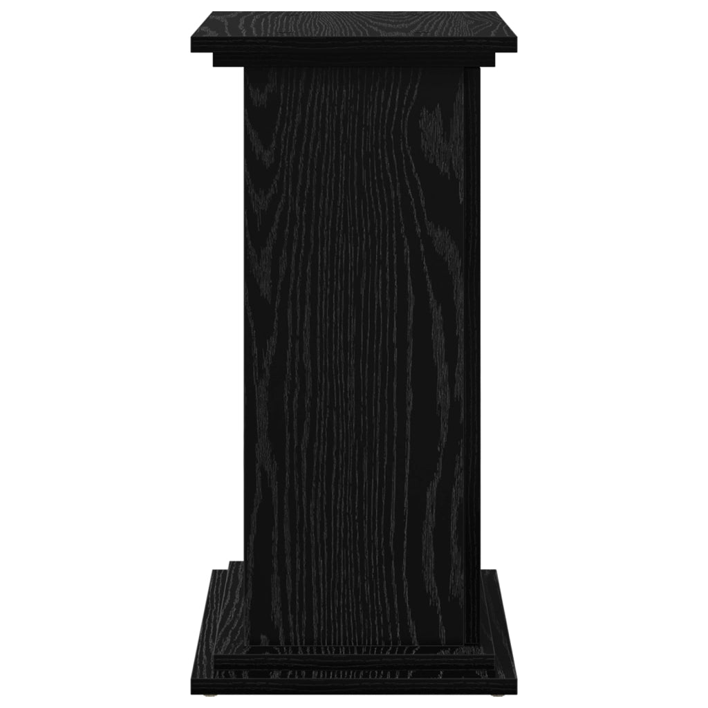 Supporto Espositivo con Spazio di Archiviazione Rovere Nero 31x30x60 cm Legno Ingegnerizzato