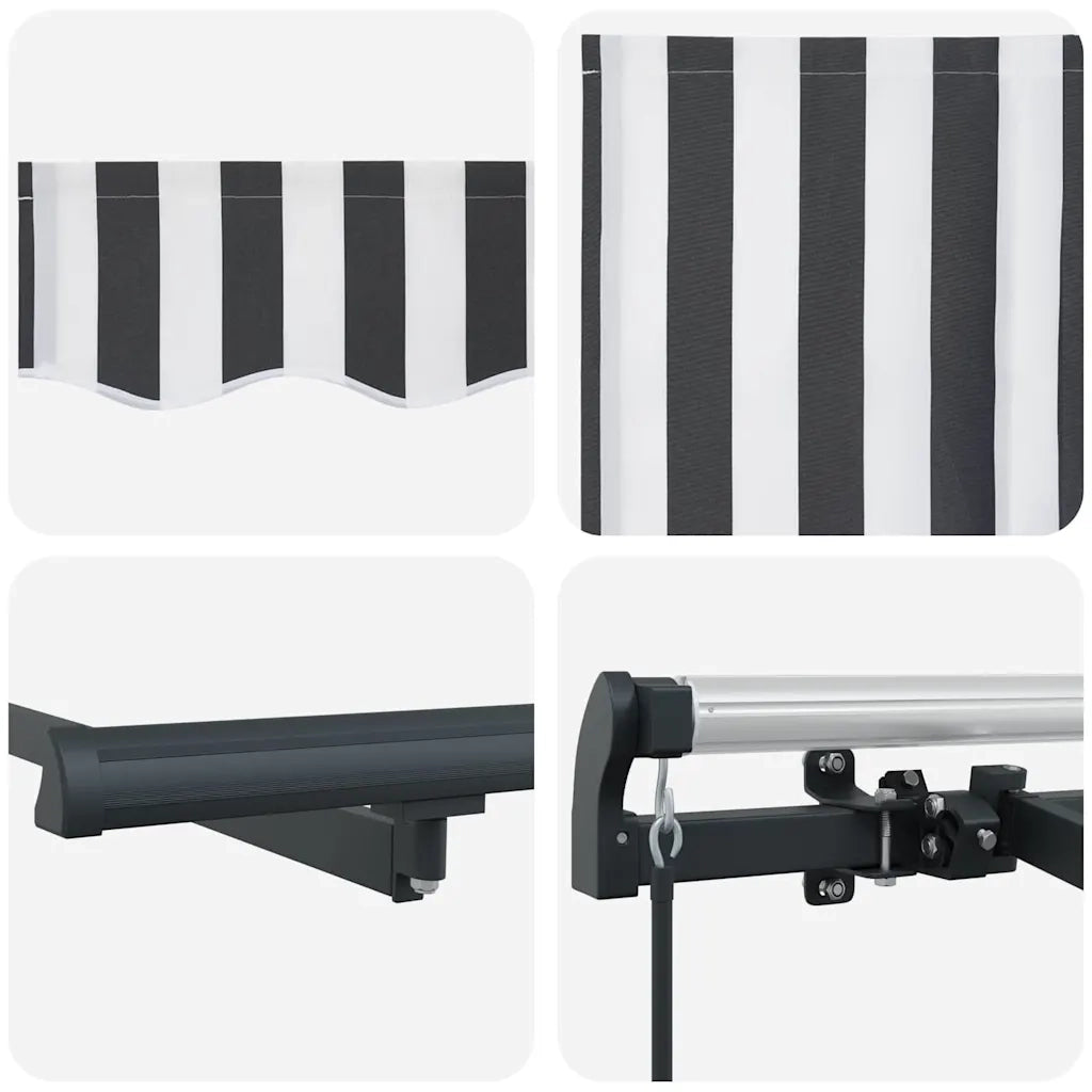 vidaXL Tenda Retrattile Antracite e Bianco 250 x 200 cm