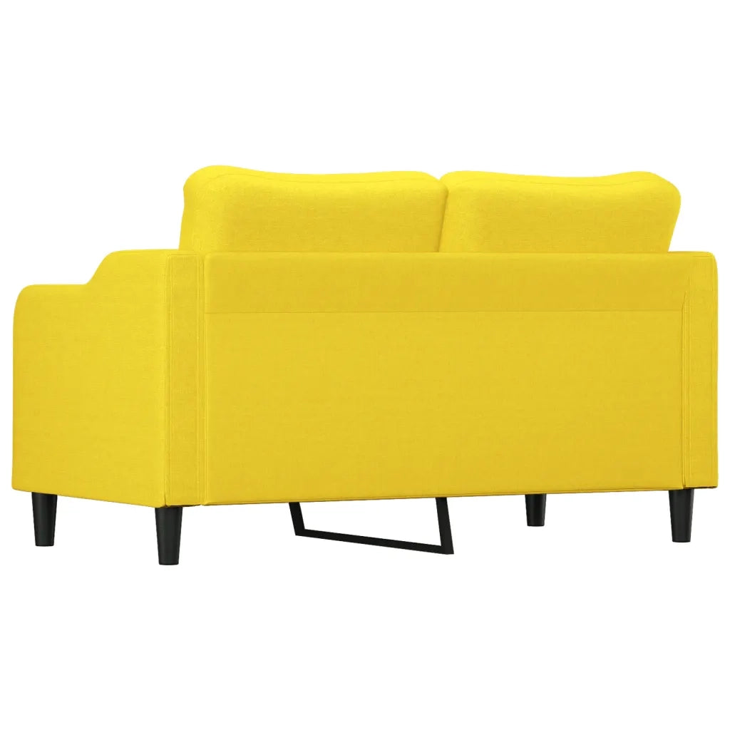 Divano | Divano da soggiorno | Sofa a 2 Posti Giallo Chiaro 140 cm in Tessuto