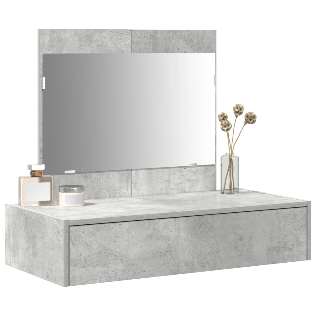 Tavolo Trucco Parete Grigio Cemento 83x40x70 cm