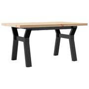 Tavolino salotto | Tavolino da caff¨¨ | Tavolino da Soggiorno Telaio a Y 80x50x40,5 cm Legno Pino e Acciaio