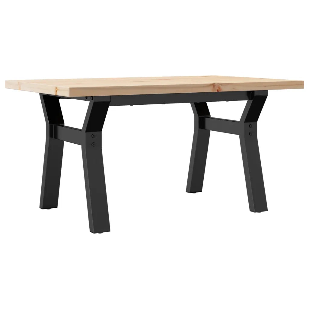 Tavolino salotto | Tavolino da caff¨¨ | Tavolino da Soggiorno Telaio a Y 80x50x40,5 cm Legno Pino e Acciaio