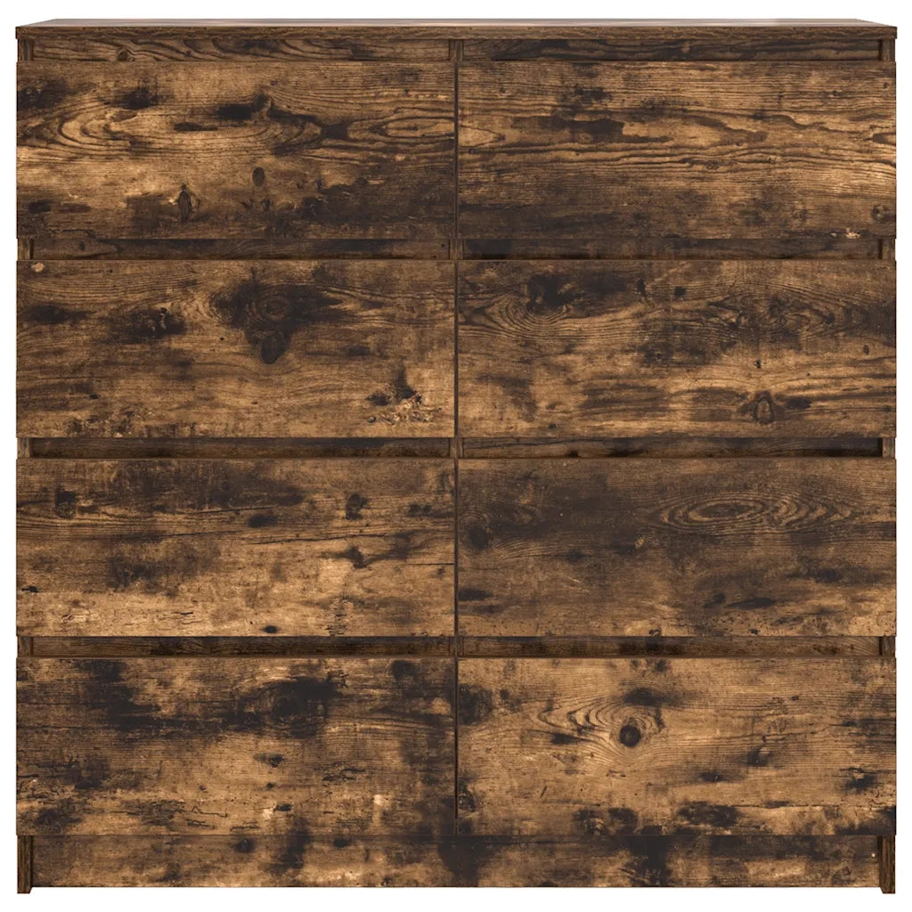 Credenza Rovere Fumo 100x35x99 cm in Legno Multistrato