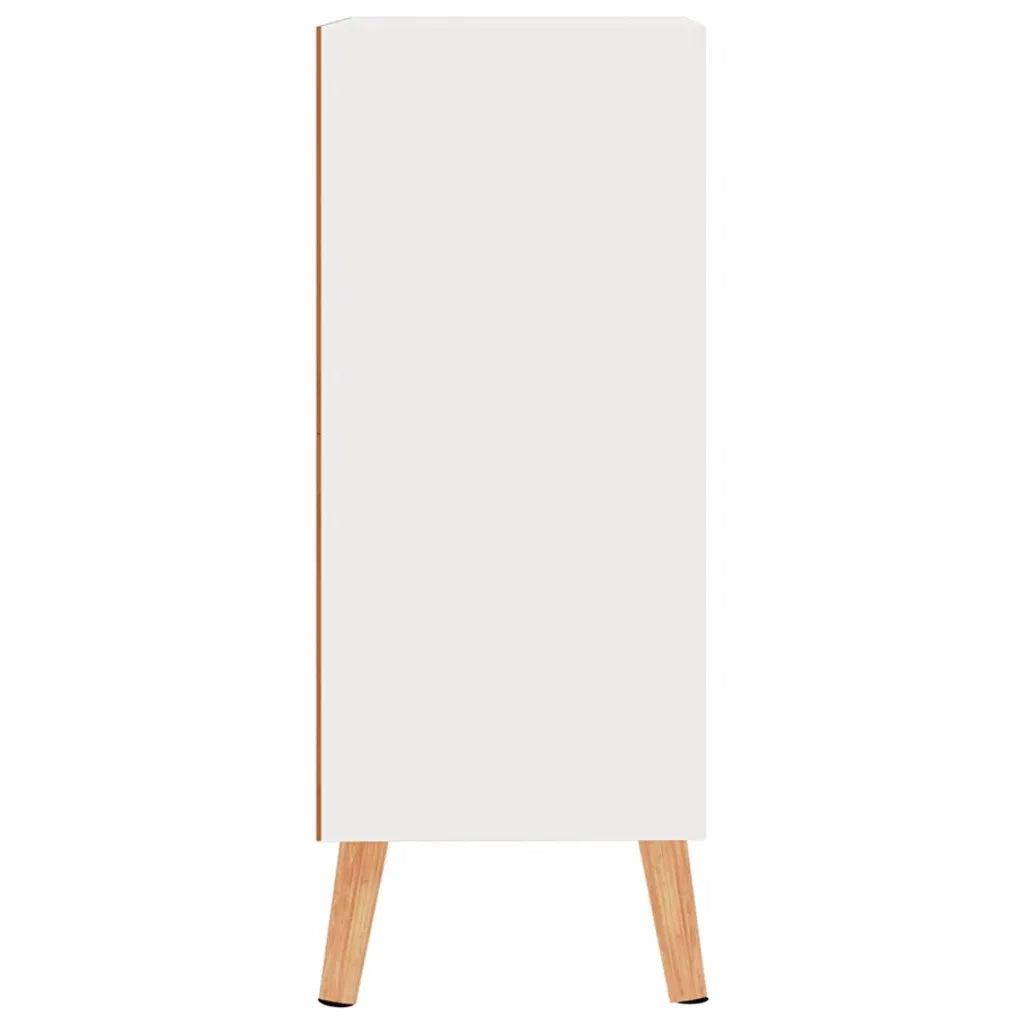 Credenza Bianco Lucido 60x30x72 cm in Legno Multistrato 326828