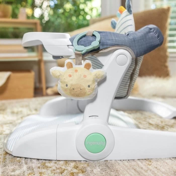 Sedile didattico INGENUITY Prop Spot, 3 posizioni di seduta, tablet e 2 giocattoli, Casi la zebra