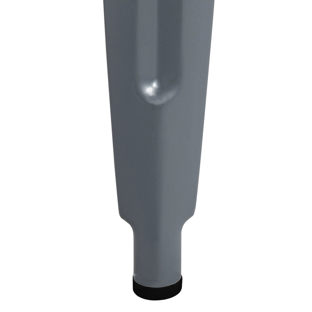 Set di 2 sgabelli da bar in Acciaio grigio altezza standard 60 cm dal design industriale