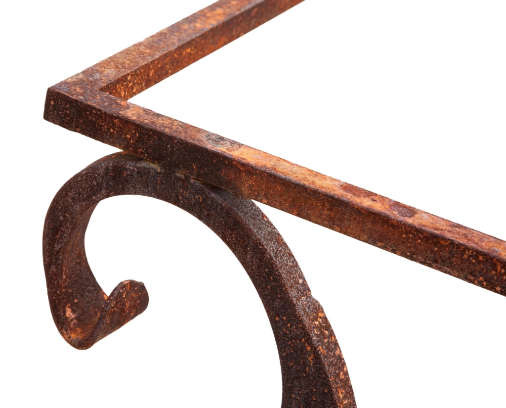 Biscottini Base tavolo in ferro pieno L130xPR60xH74 cm. forgiato mano trattato, Offerta
