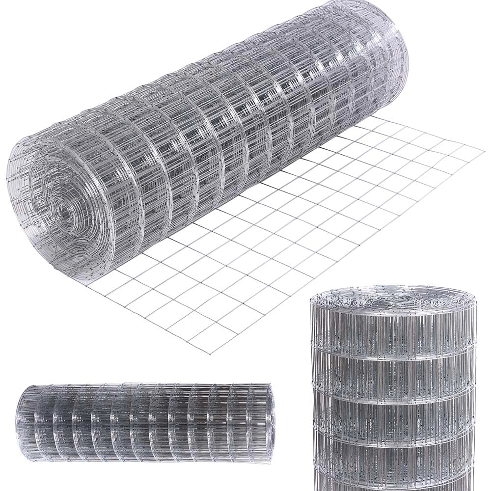 Rete Metallica Elettrosaldata 2 x 25 mt Maglia 50x75mm Zincata per Recinsione