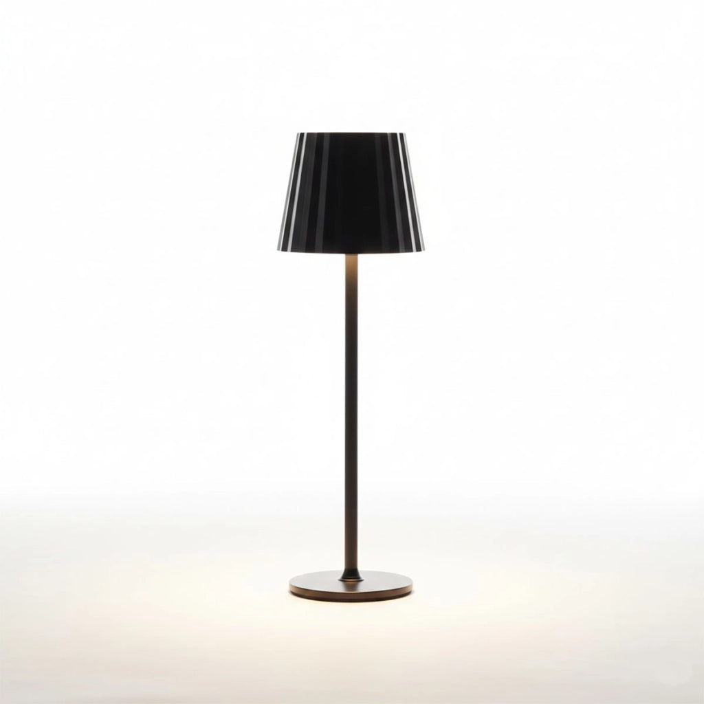 LAMPADA TAVOLO TOUCH LED MODERNA RICARICABILE BAR HOTEL RISTORANTE NERO TD-306