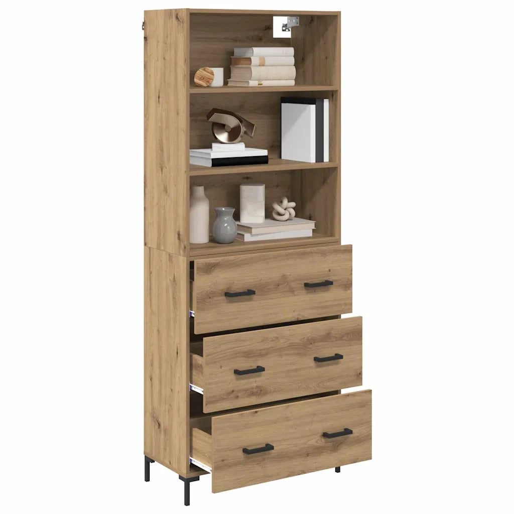 Credenza con cassetto Rovere artigianale 69,5 x 34 x 180 cm