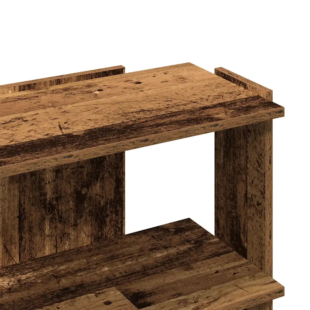 vidaXL Libreria a 3 Ripiani Legno Vecchio 60x30x60cm Legno Multistrato