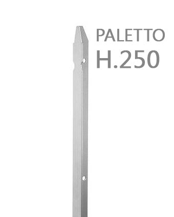 1pz paletti in ferro zincato per recinzione h 250 cm sezione a t 30x30x3 cod:ferx.mi.71.stock.s
