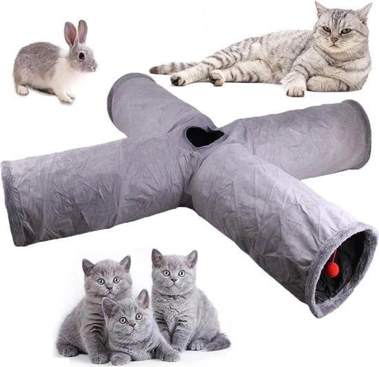 Tunnel di Sicurezza per Animali di Casa - coniugata con cavia, coniglio, topo e gatto