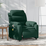 Divano Sedia-Poltrona Massaggiante Reclinabile Elettrica Verde Scuro Velluto 554033