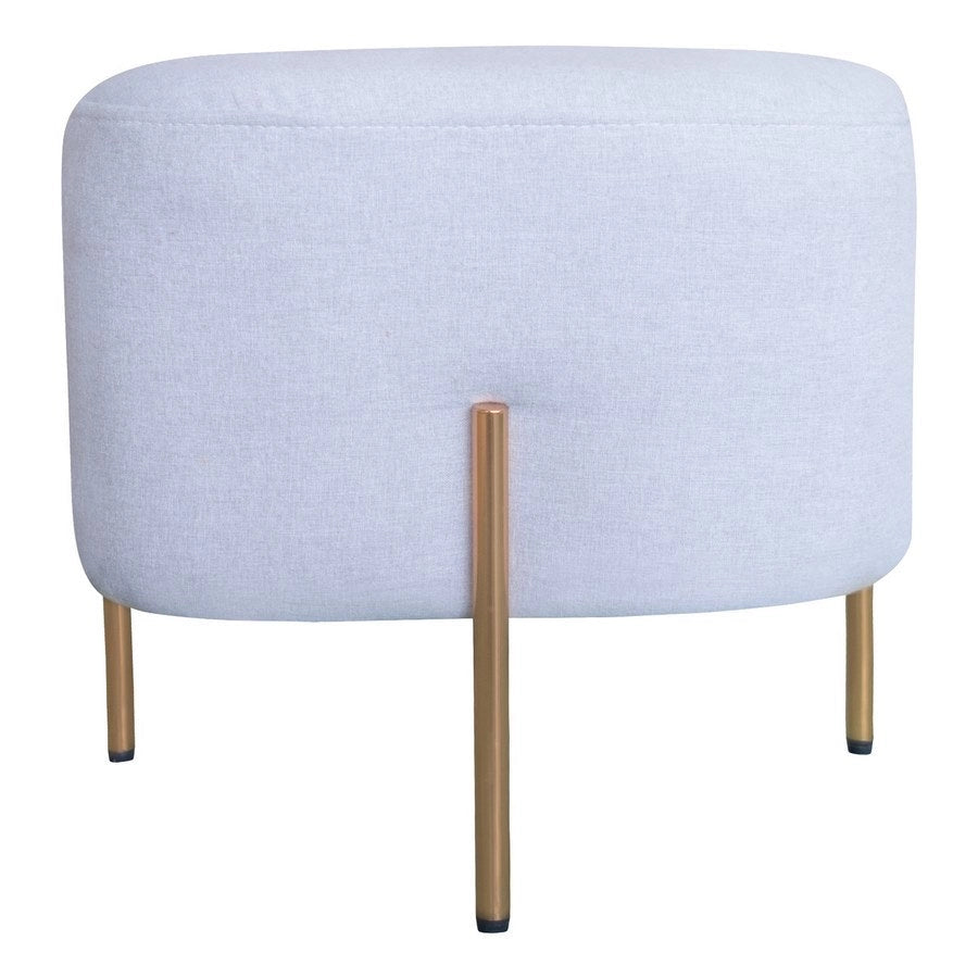 Pouf Poggiapiedi 41x41x41 cm in Tessuto Kate Grigio