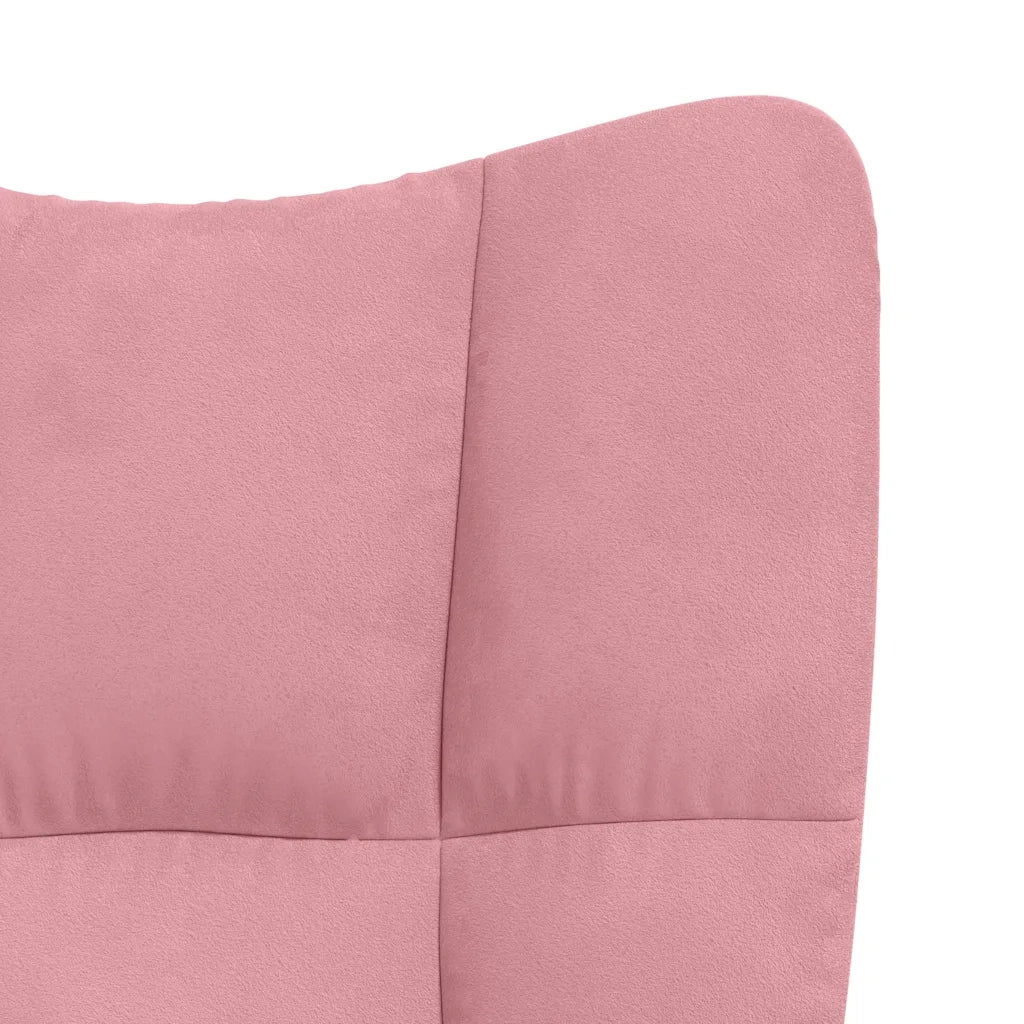Poltrona | Sedia Relax Rosa in Velluto