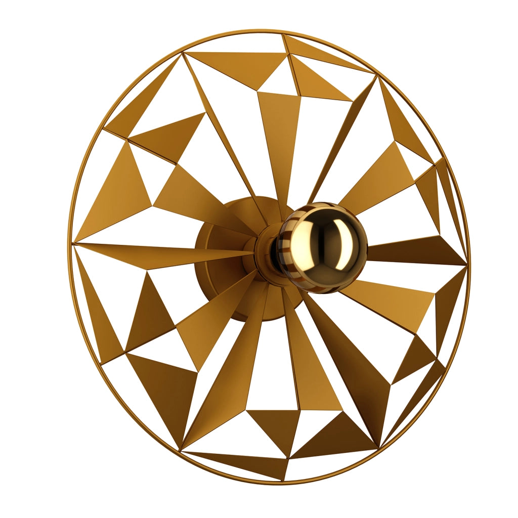 Plafoniera Contemporanea Castanuelo 1 Luce Acciaio Oro