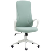 Sedia da Ufficio Ergonomica e Imbottita 62x56x110-119,5 cm Funzione Dondolo in Poliestere Verde