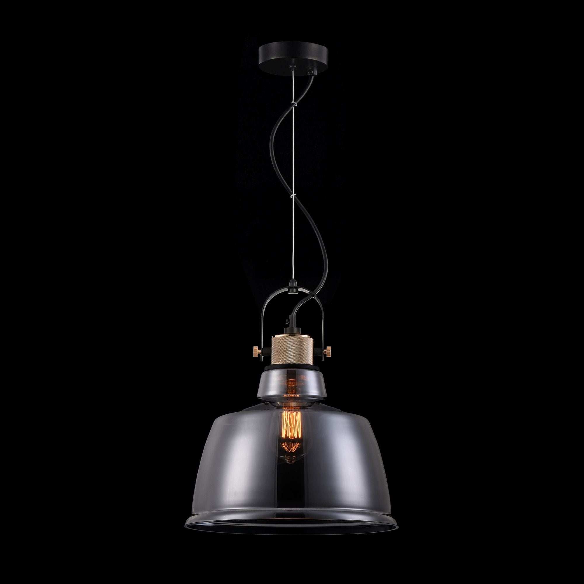 Lampada pendente Pendant in Metallo Irving Nero