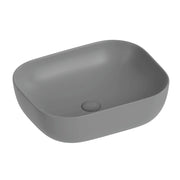 Lavabo d'appoggio grigio in ceramica da 50,5 x 40,5 cm - Serie Nature