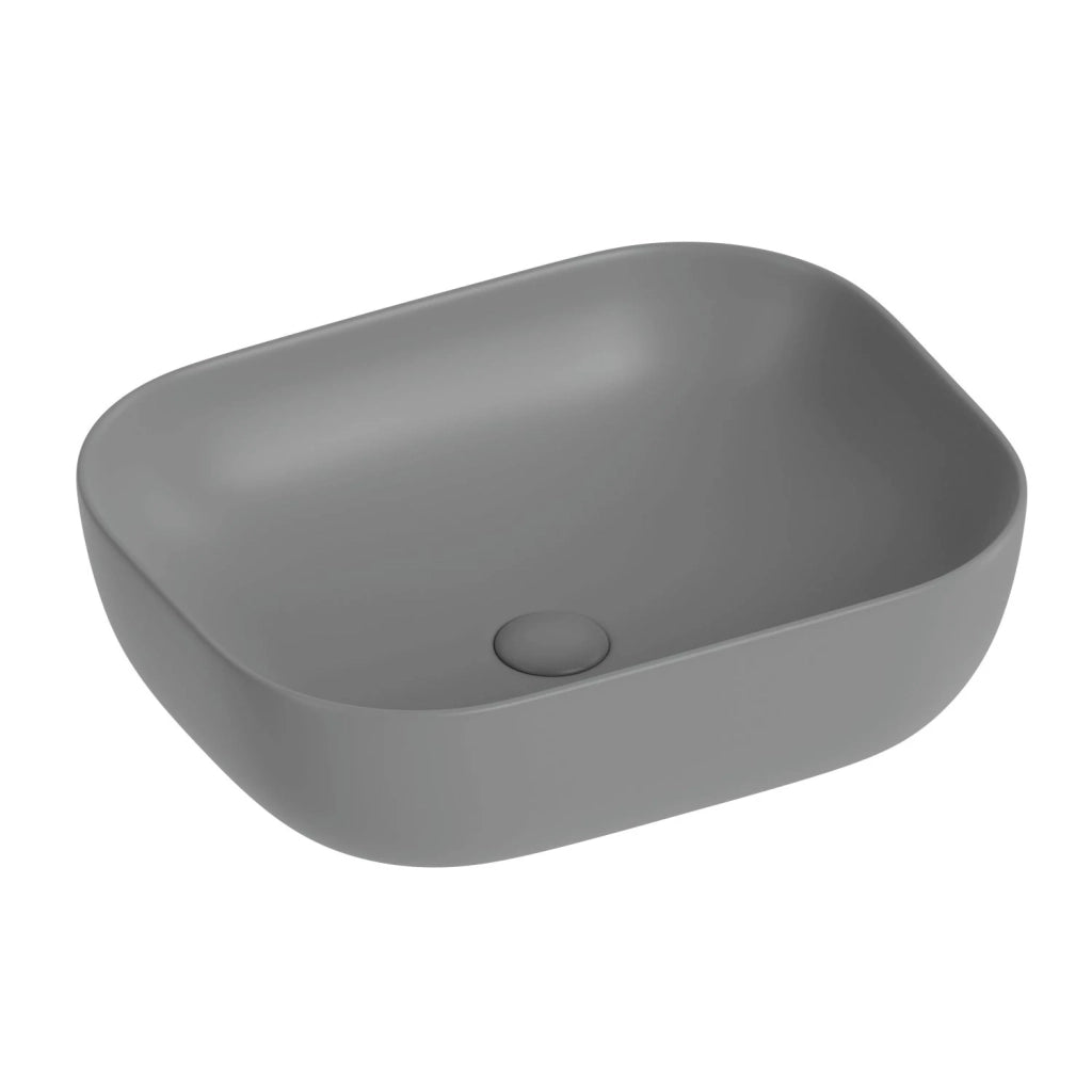 Lavabo d'appoggio grigio in ceramica da 50,5 x 40,5 cm - Serie Nature