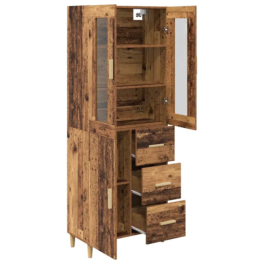 Credenza-Buffet-Armadio da cucina Legno vecchio 69,5 x 34 x 180 cm Legno multistrato 823964