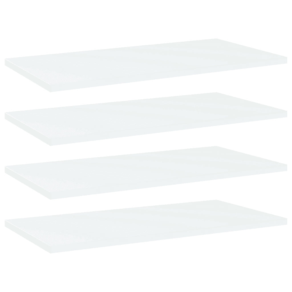 Ripiani per Libreria 4 pz Bianchi 60x30x1,5 cm Truciolato cod mxl 55495