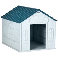 Cuccia per Cani di Taglia Media e Grande max 30kg in PP Impermeabile, 84.2x98.2x82 cm, Blu