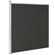 Pannello di Recinzione in WPC 175x186 cm Nero 148973