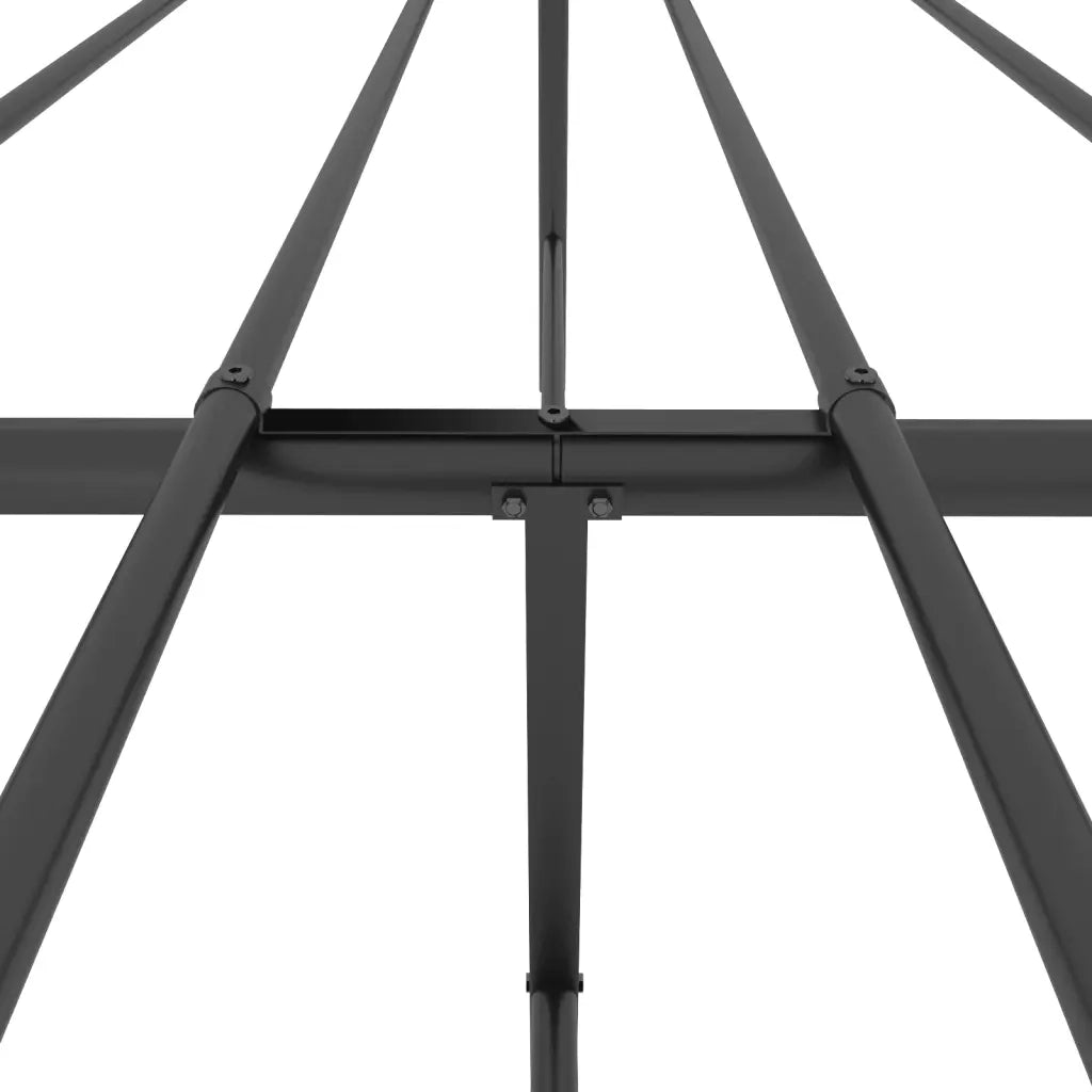 Giroletto con Testiera e Pediera-Struttura Letto Metallo Nero 140x190 cm 611606