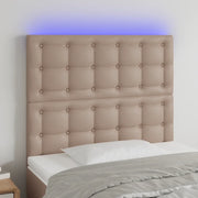 Testiera a LED-Testata con LED Cappuccino 100x5x118/128 cm in Similpelle 358484