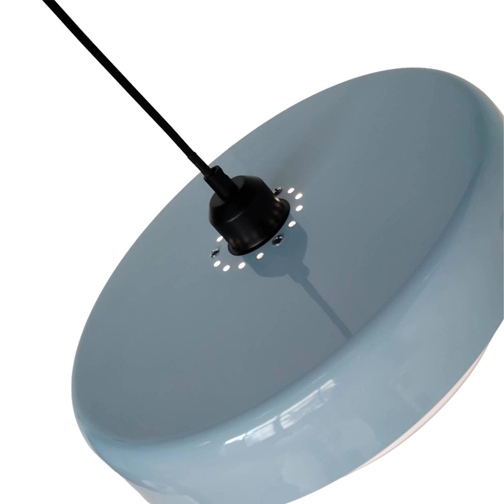 Sospensione interna metallo, ø35cm, blu chiaro