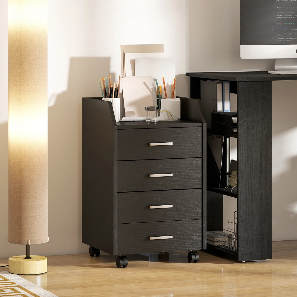Scrivania con cassetti ¨C zephmum ¨C 40x36x65 cm nero